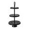 Hello Honey® 21.5" Black Elegant Modern 3-Tiered Tray